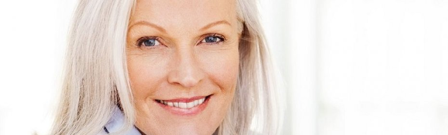 The face of an elderly woman